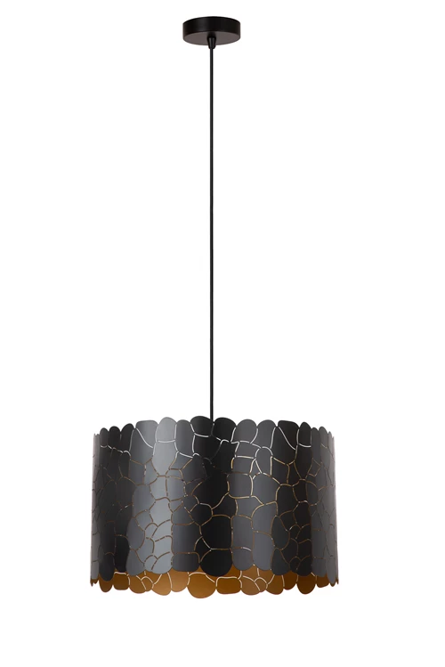 Lucide ALMELO - Hanglamp - Ø 40 cm - 1xE27 - Zwart - uitgezet